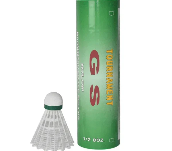 GS Tournament Nylon Badminton Shuttlecock (White)