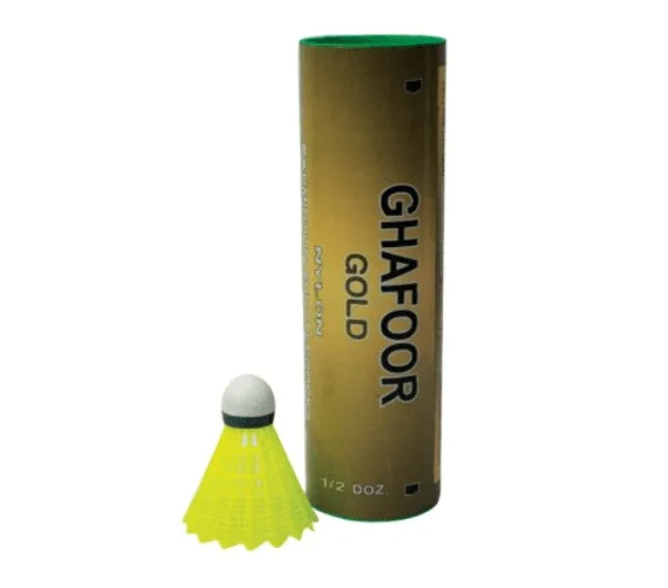Ghafoor Gold Nylon Baadminton Shuttlecock (Yellow)