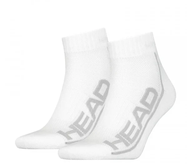 Head Stripe Quarter Socks 3 PC - White