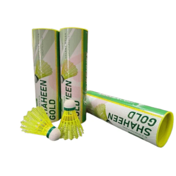 Shaheen Gold Nylon Badminton Shuttlecock (Yellow)